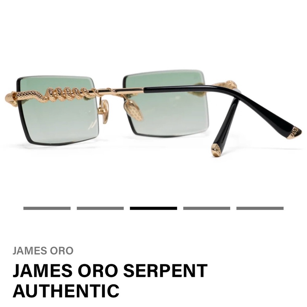 NEW Unisex James Oro Serpent Authentic - Green Tint/Gold - Picture 7 of 16